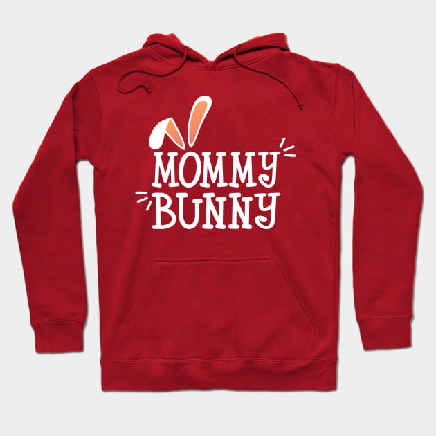 Simple and Cute Mommy Bunny Easter Typography Hoodie by Jasmine Anderson